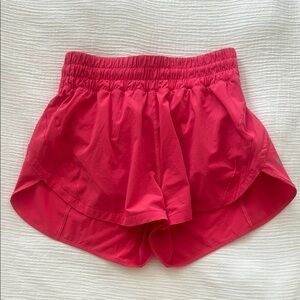 Lululemon Track That High-Rise Lined Short 3” Size 8 Pink